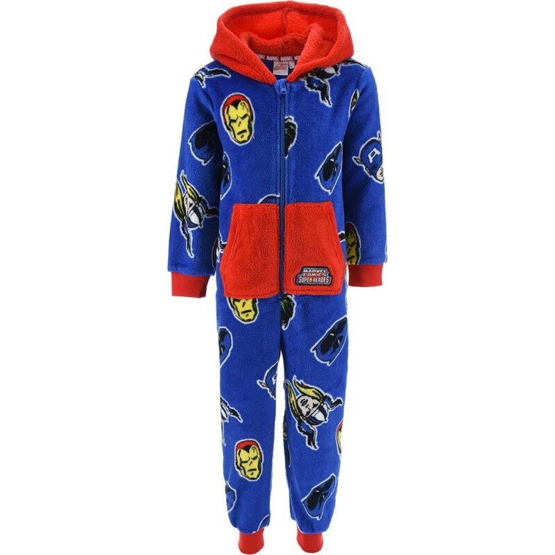 AVENGERS MODRO-ČERVENÉ "ONESIE" PYŽAMO Modrá