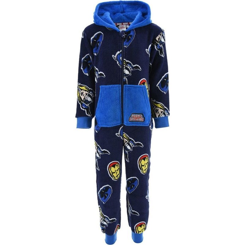 AVENGERS TMAVĚ MODRÉ "ONESIE" PYŽAMO Tmavě modrá