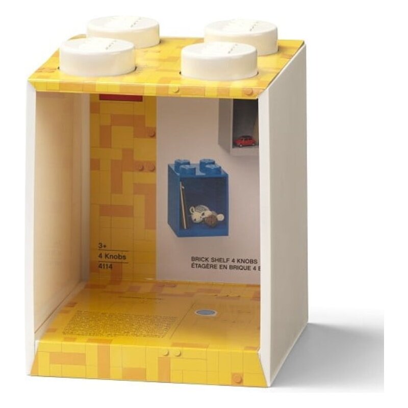 Lego Bílá nástěnná police LEGO Storage 21 x 16 cm