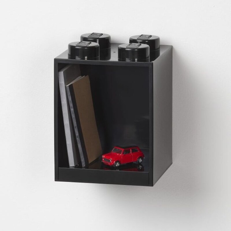 Lego Černá nástěnná police LEGO Storage 21 x 16 cm