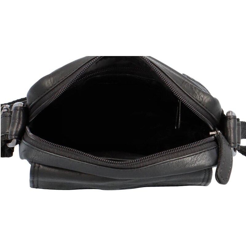 Pánská kožená taška přes rameno Greenwood Jerode - černá