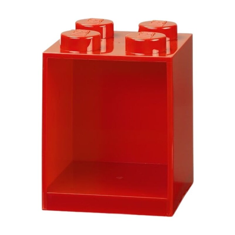 Lego Červená nástěnná police LEGO Storage 21 x 16 cm