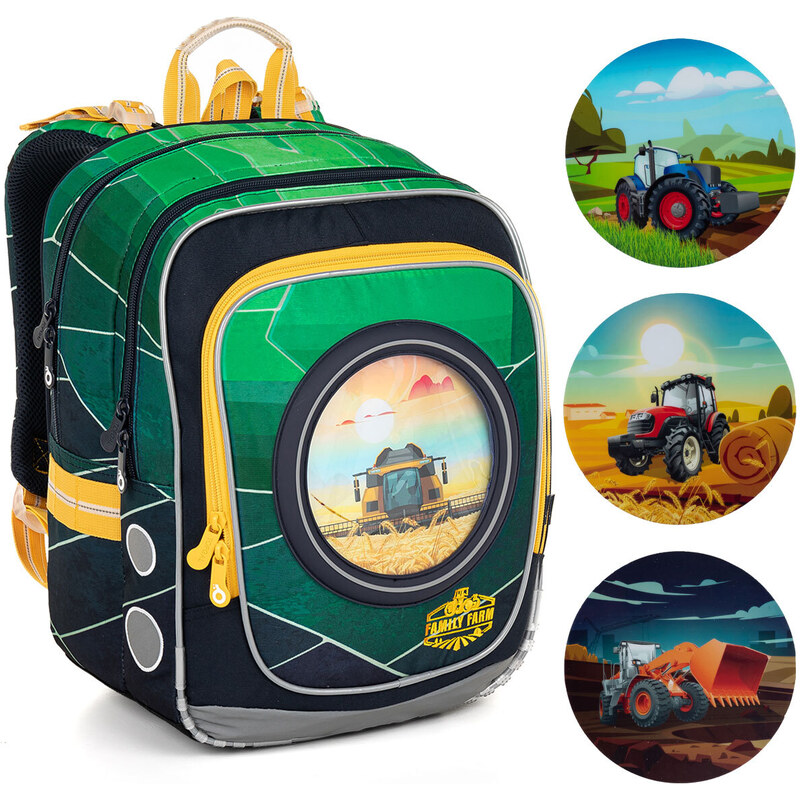 Školní batoh TOPGAL ENDY 23015 se zemědělskými stroji