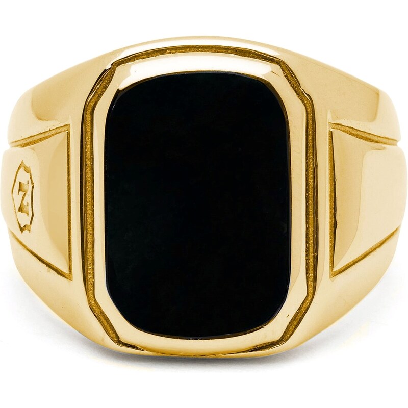 PÁNSKÝ OBDELNÍKOVÝ PRSTEN NIALAYA COCTAIL RING ONYX