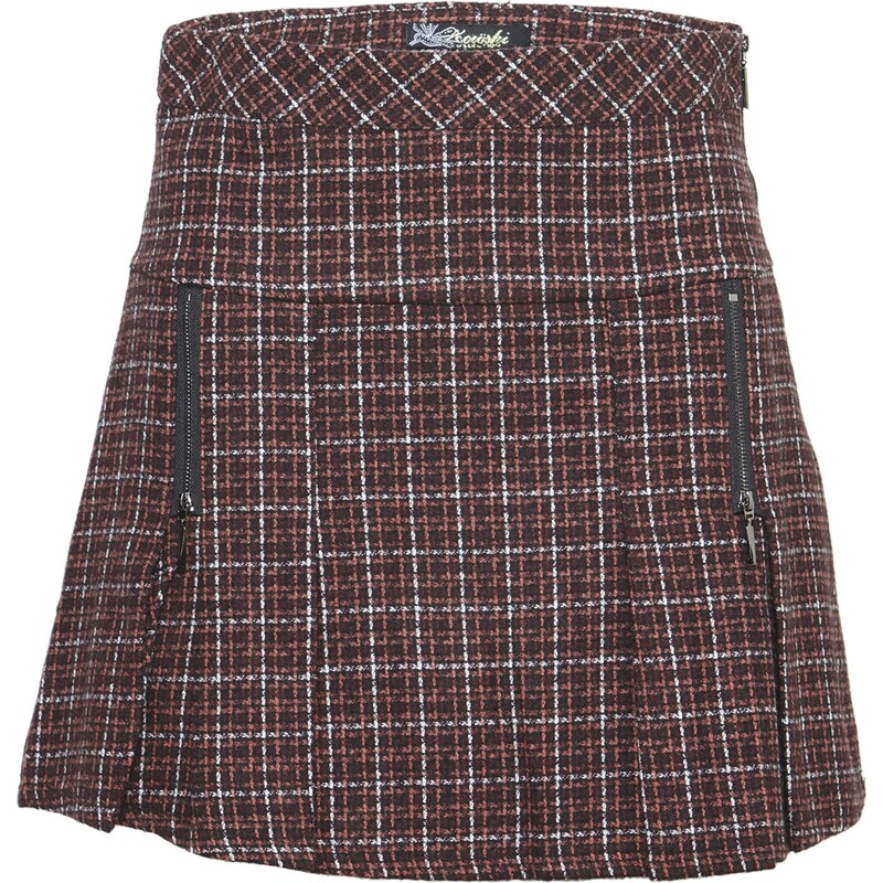 KOROSHI Sukně hnědá / tmavě červená / offwhite 109390674