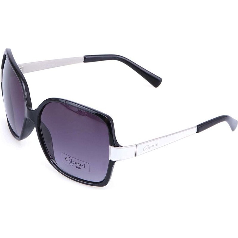 Bílo-černé sluneční brýle Gionni LRG Plastic