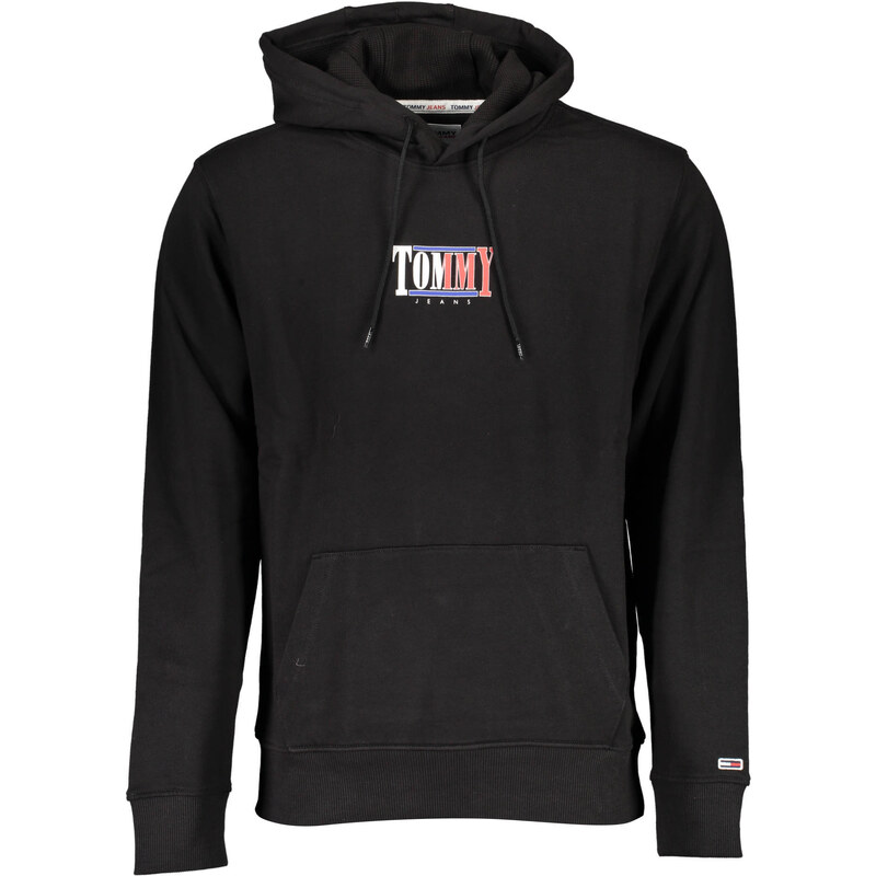 Černá mMikina Tommy Hilfiger s kapucí