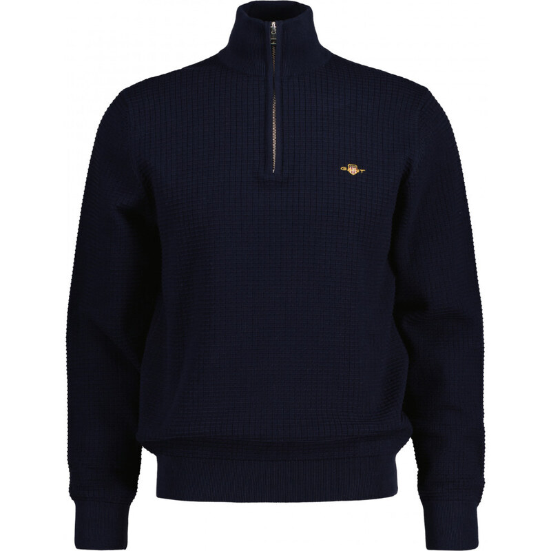 SVETR GANT D2. COTTON TEXTURE HALFZIP modrá L