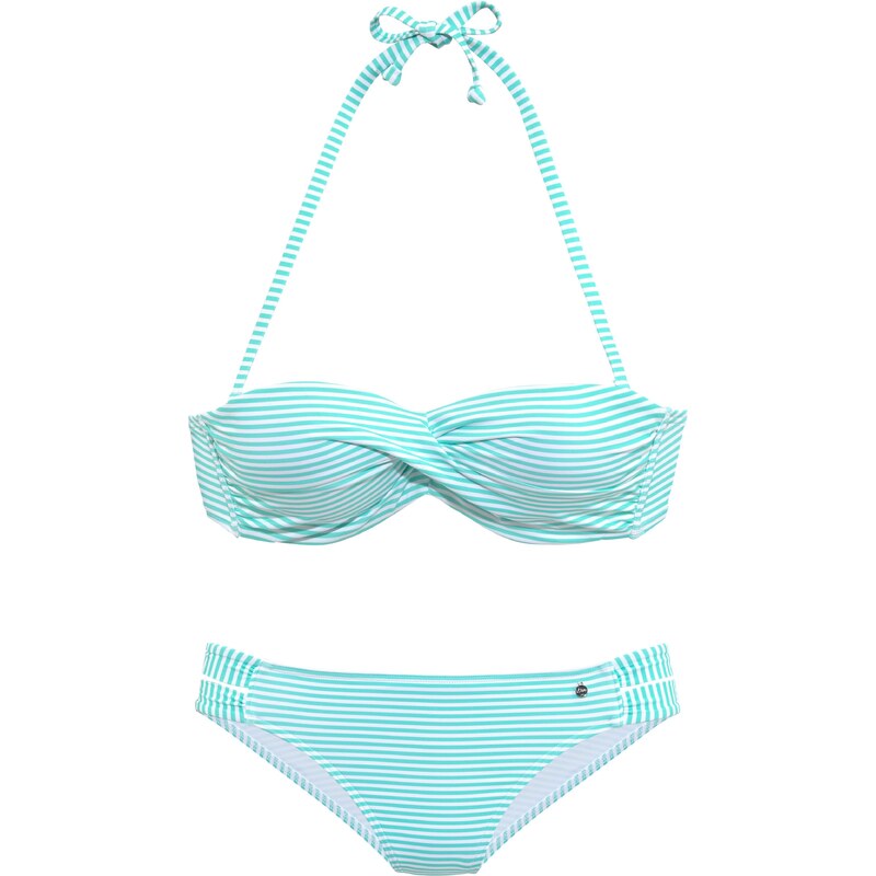 s.Oliver Bikiny tyrkysová / bílá