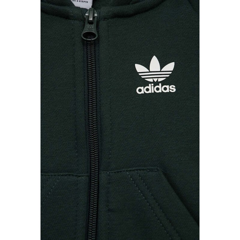 Dětská tepláková souprava adidas Originals zelená barva