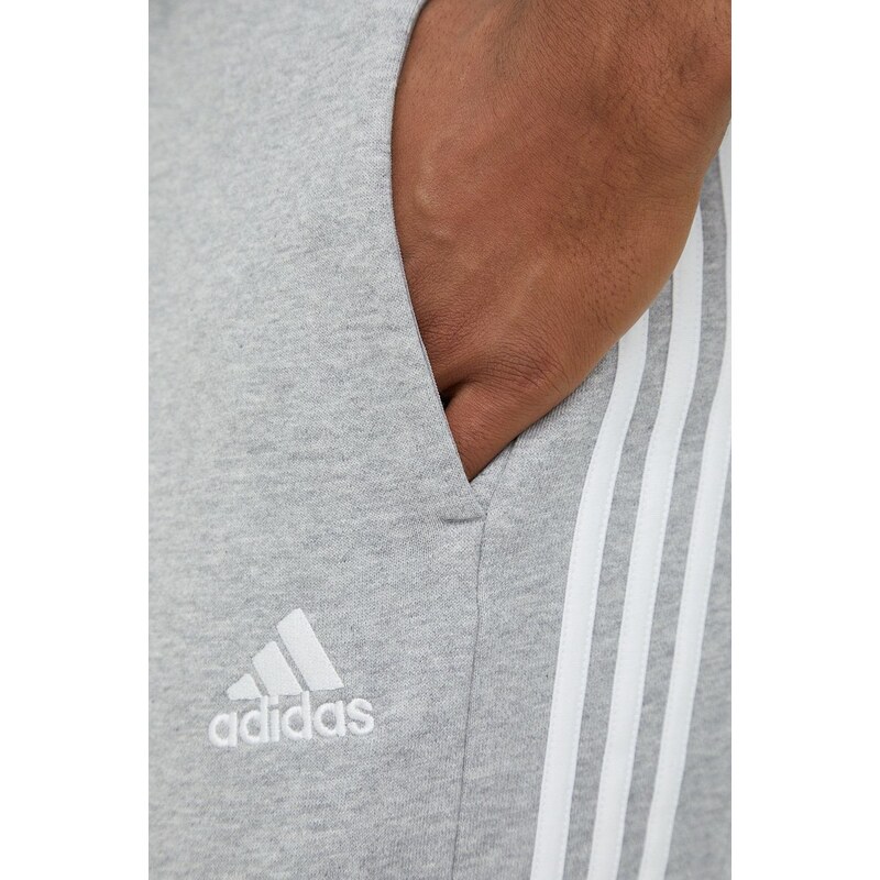 Bavlněné šortky adidas pánské, šedá barva, IC9437