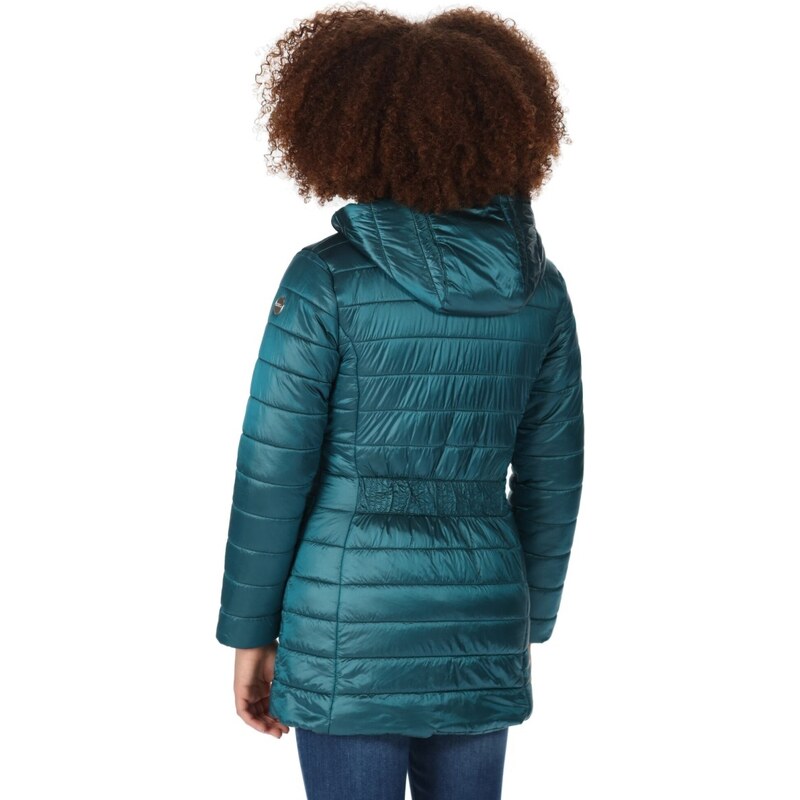 Dívčí prošívaný kabát Regatta BABETTE tmavě tyrkysová