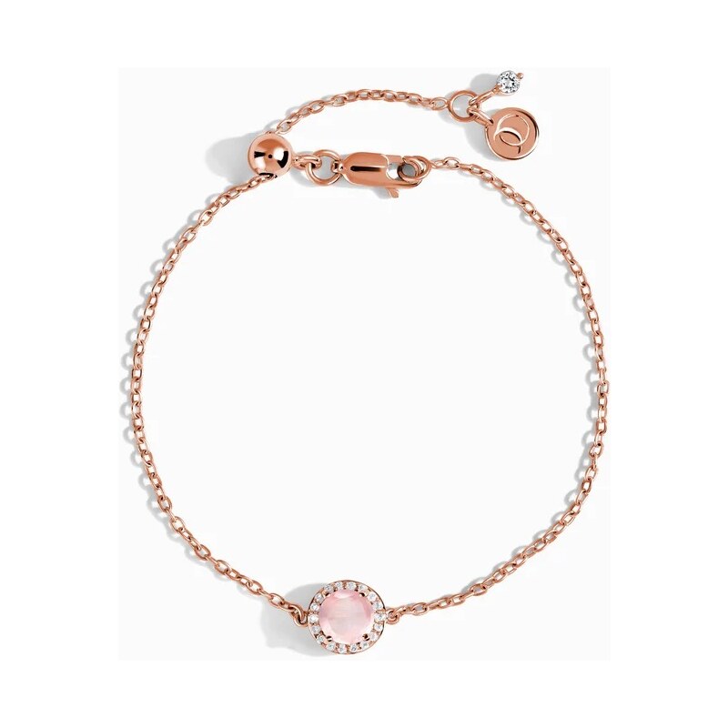 Royal Exklusive Royal Fashion náramek 14k zlato Vermeil DR24373B-ROSEGOLD-ROSEQUARTZ-TOPAZ