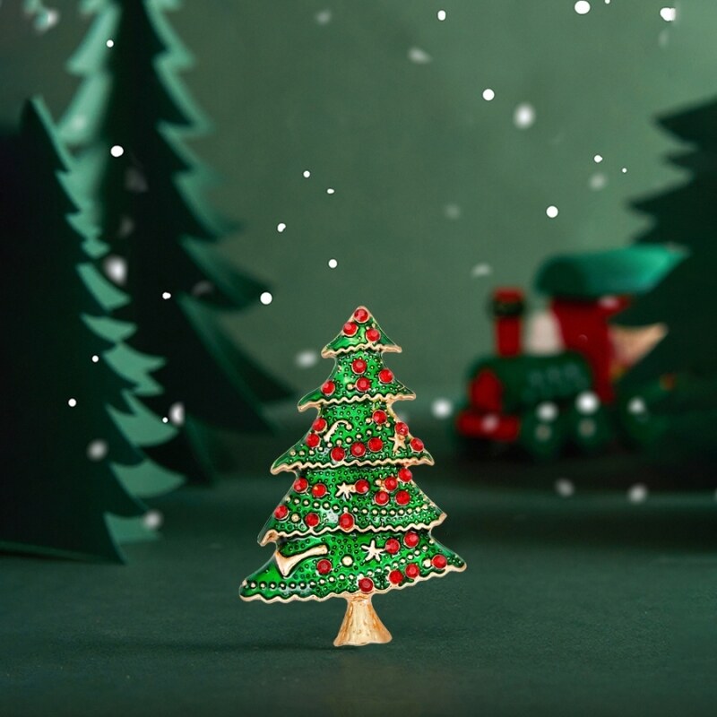 Éternelle Vánoční brož se zirkony Christmas Tree 10 - vánoční stromeček