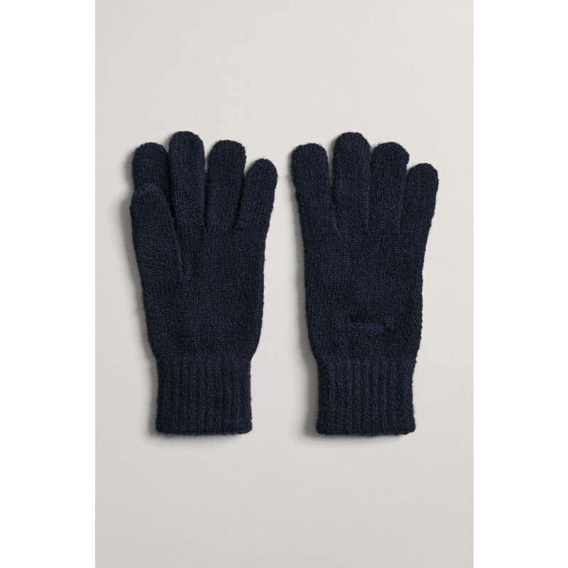 RUKAVICE GANT D1. SOFT MIX RIB KNITTED GLOVES modrá None