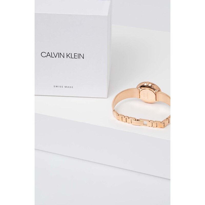 Hodinky Calvin Klein bílá barva