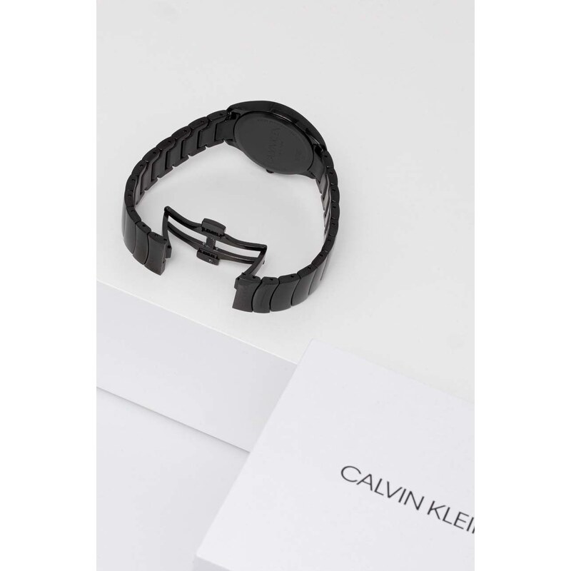 Hodinky Calvin Klein černá barva