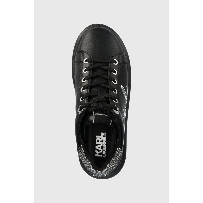 Kožené sneakers boty Karl Lagerfeld KAPRI černá barva, KL62510A