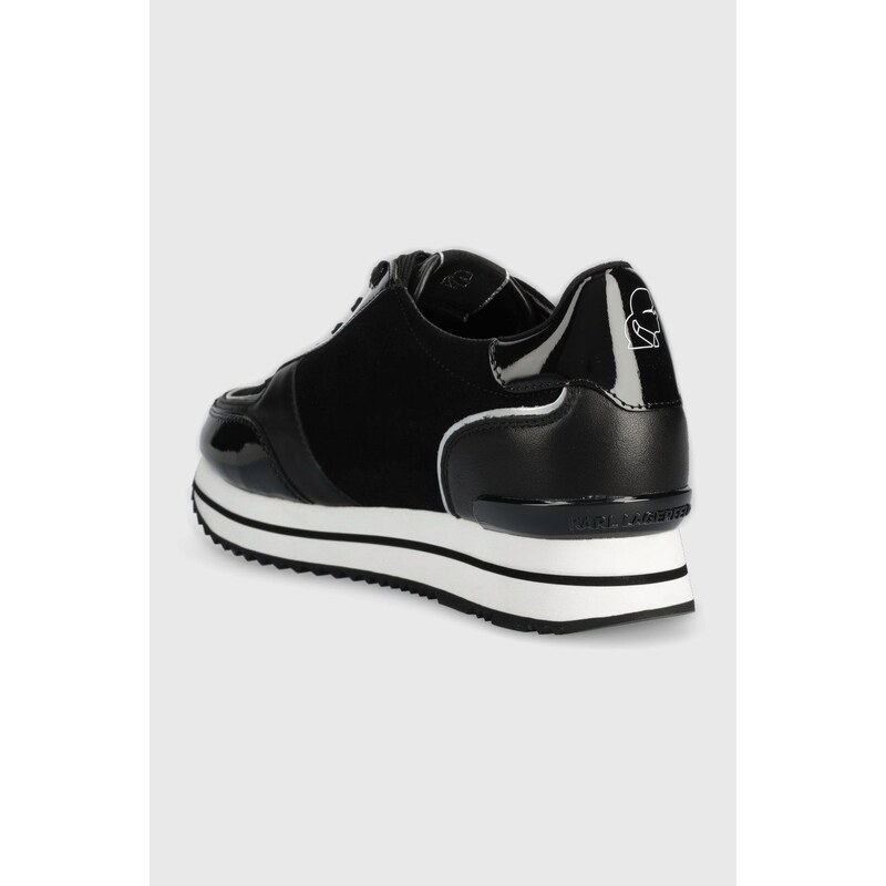 Kožené sneakers boty Karl Lagerfeld KL61930N VELOCITA II černá barva