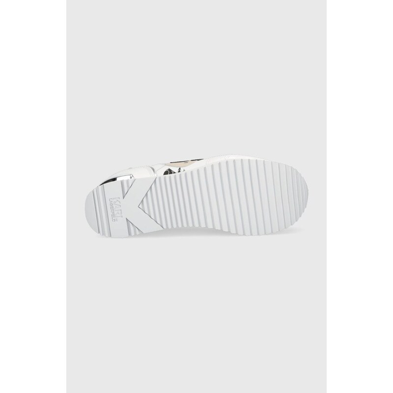Kožené sneakers boty Karl Lagerfeld VELOCITA II bílá barva, KL61930N