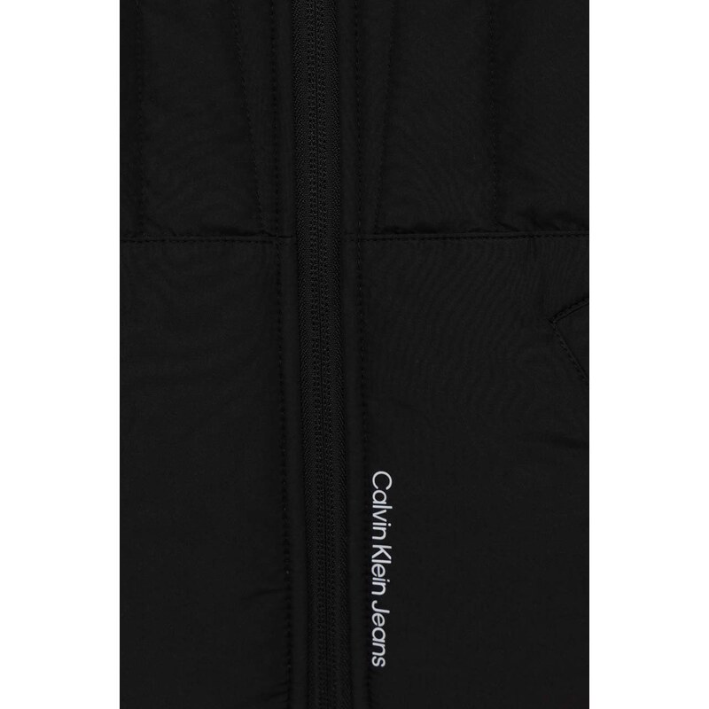 Dětská vesta Calvin Klein Jeans černá barva