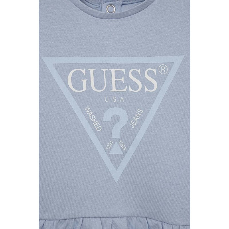 Dětské bavlněné šaty Guess midi