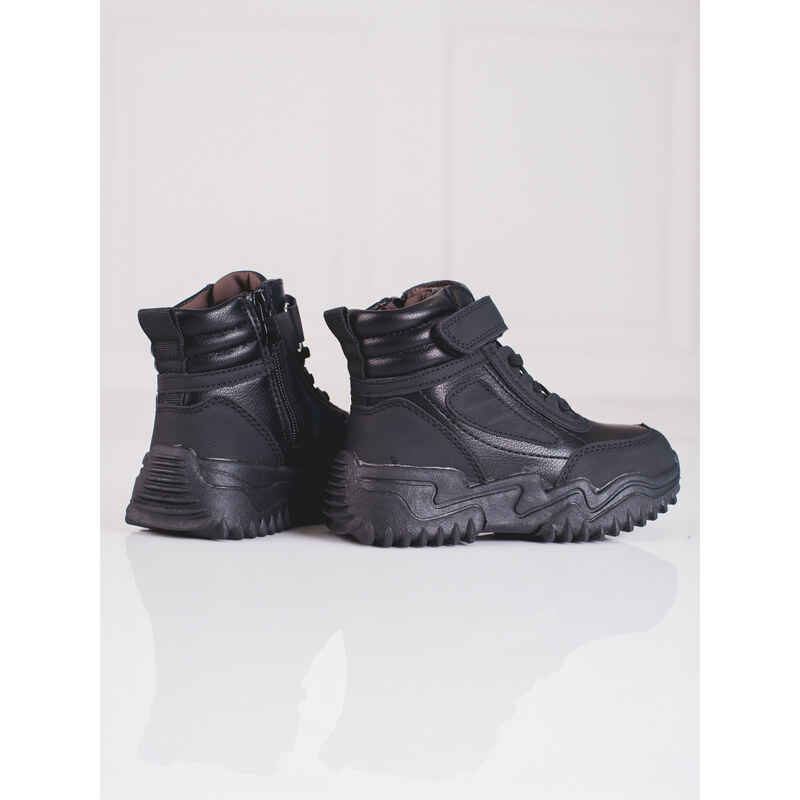 Boys' ankle boots insulated Shelvt black