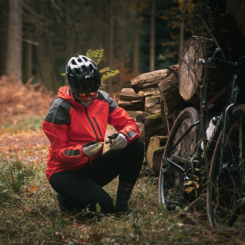 bunda VENTURE WATERPROOF, OXFORD ADVANCED (červená fluo/černá)