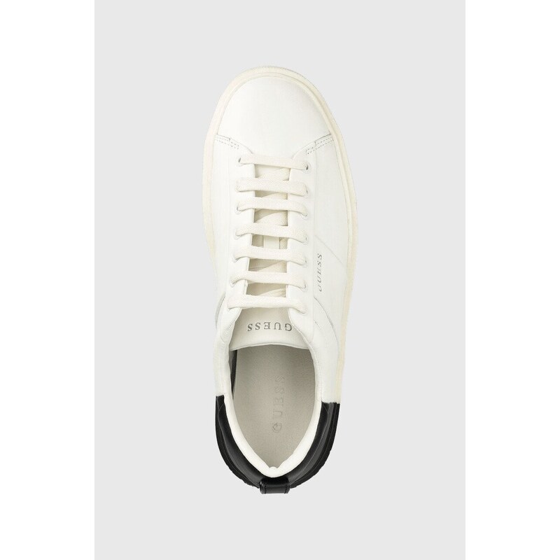 Sneakers boty Guess New Vice bílá barva, FM5NVI LEA12 WHBLK