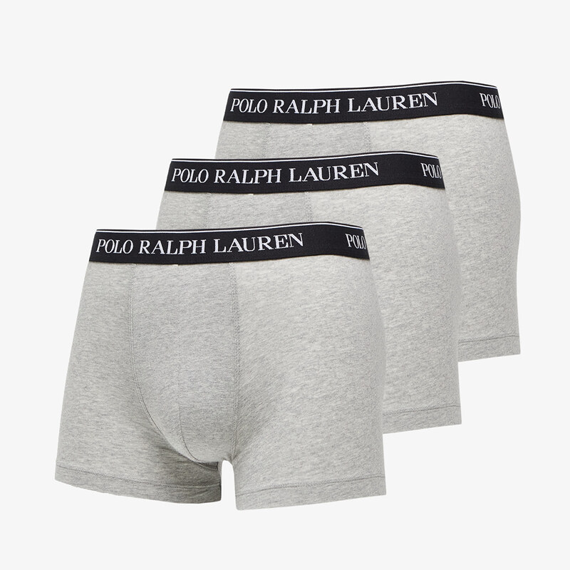 Boxerky Ralph Lauren Stretch Cotton Classic Trunks 3-Pack Grey