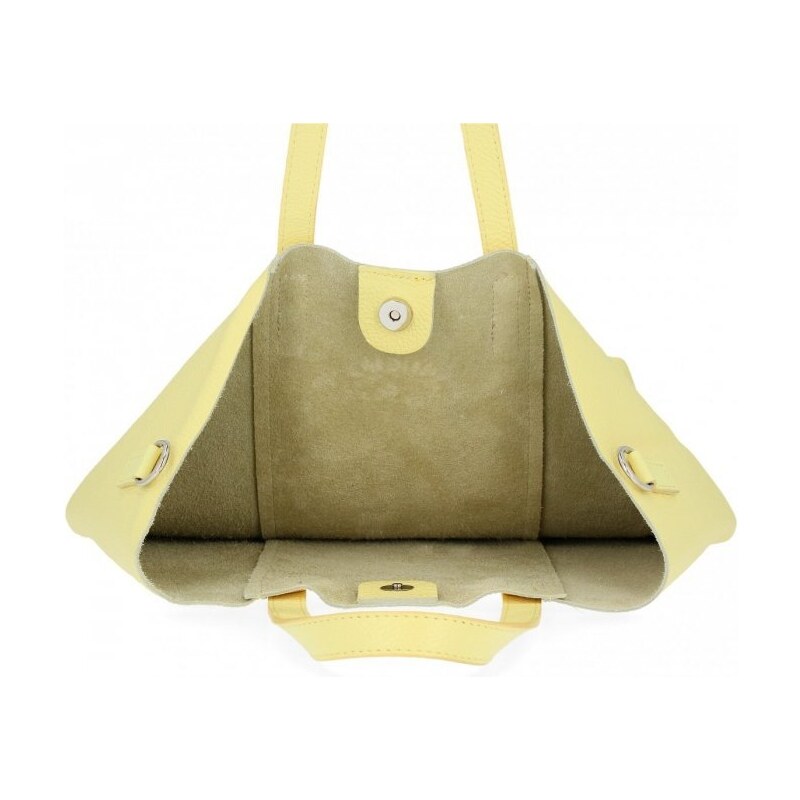 Dámská kabelka shopper bag Vittoria Gotti limetková V693248