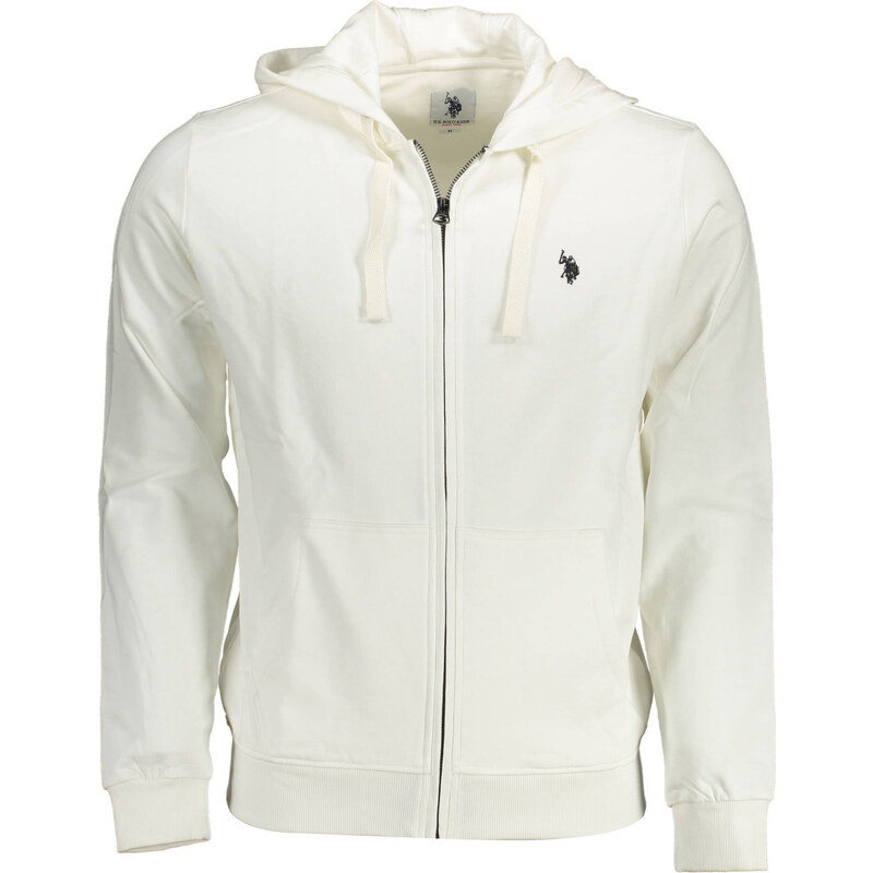 US Polo Assn Bílá pánská mMikina na zip US Polo