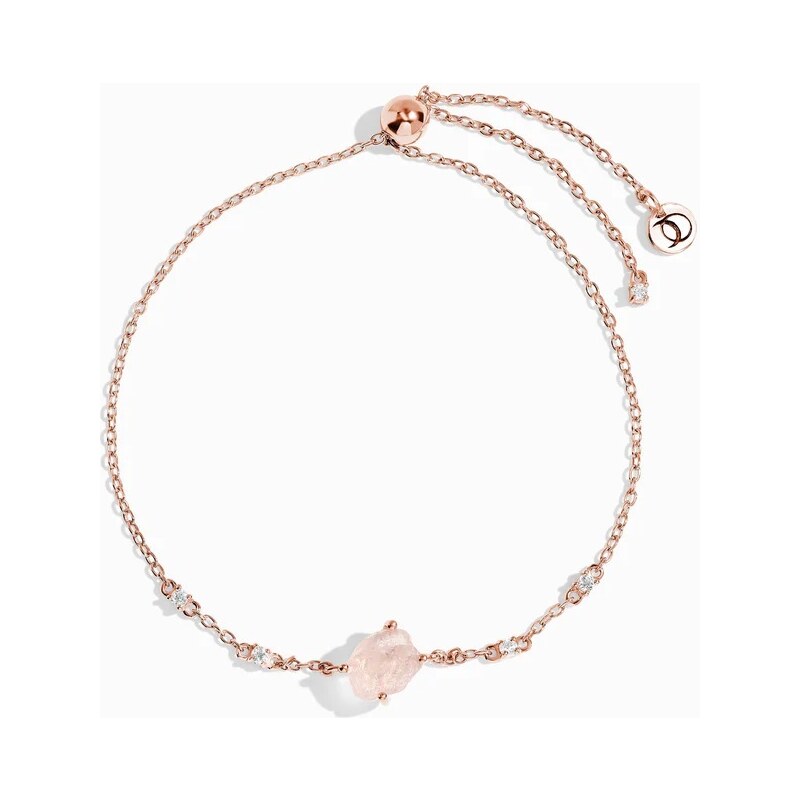 Royal Exklusive Royal Fashion náramek 14k zlato Vermeil DR24372B-ROSEGOLD-ROSEQUARTZ-TOPAZ