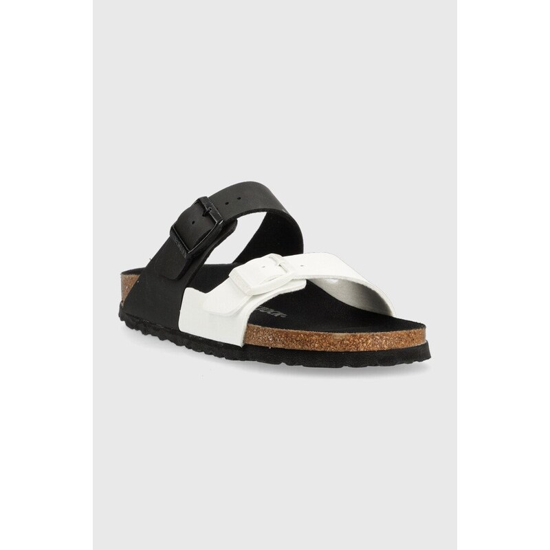 Pantofle Birkenstock Arizona Split dámské, černá barva, 1019712, 1019712-Blk/Whit