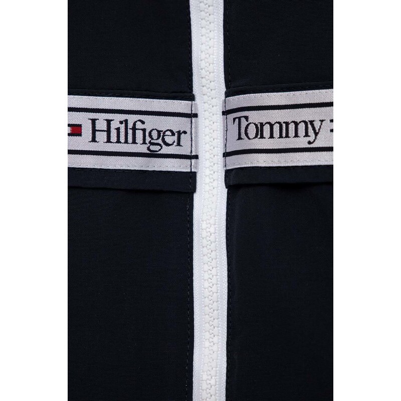 Dětská bunda Tommy Hilfiger tmavomodrá barva