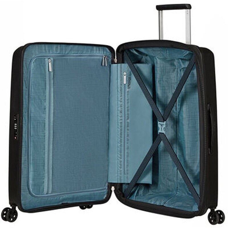 American Tourister Skořepinový cestovní kufr Aerostep M EXP 66,5/72,5 l tmavě modrá
