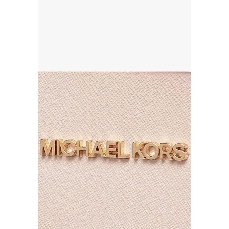 Michael Kors Jet Set Travel LG TZ Shldr Tote světle růžová kožená dámská kabelka