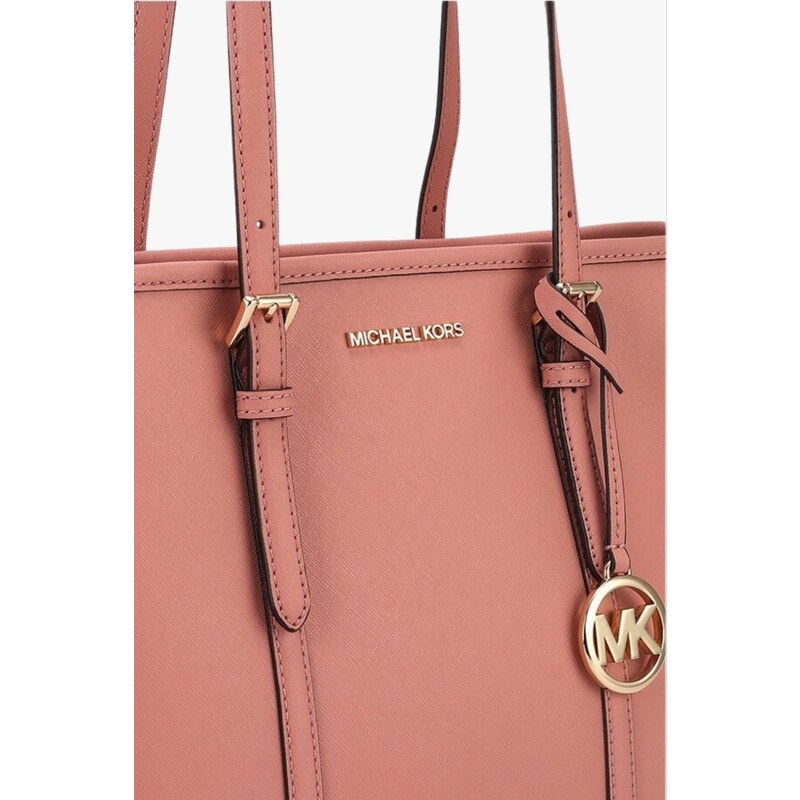 Michael Kors Jet Set Travel LG TZ Shldr Tote meruňková kožená dámská kabelka