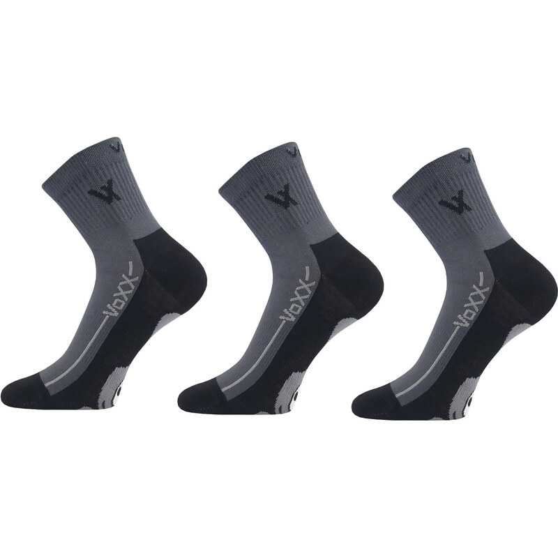3PACK ponožky VoXX tmavě šedé (Barefootan-darkgrey) 76003732