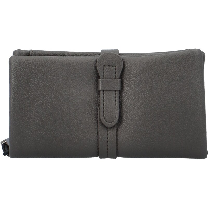 Paolo Bags Stylová měkká dámská koženková peněženka Erikala, šedá 76003704