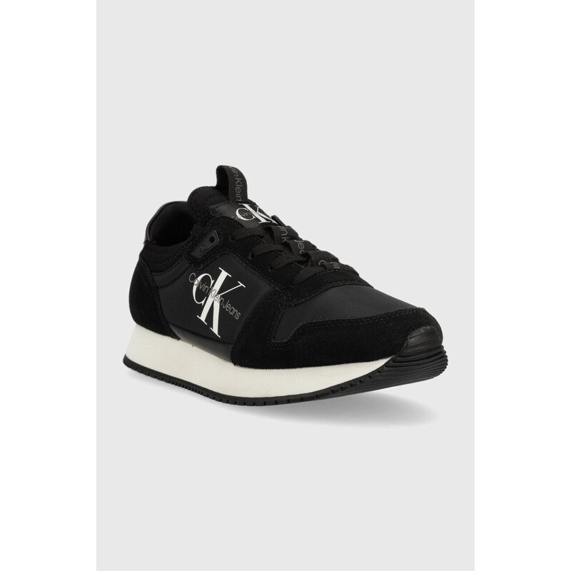 Sneakers boty Calvin Klein Jeans RUNNER SOCK LACE UP NY-LTH W černá barva, YW0YW00840