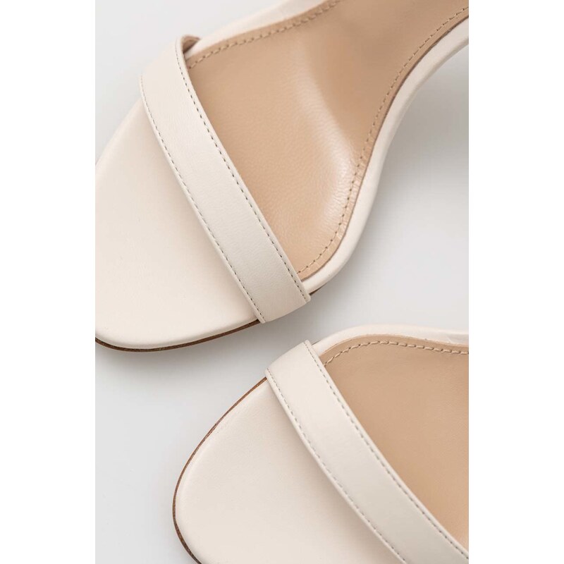 Kožené sandály Elisabetta Franchi béžová barva, SA01L31E2