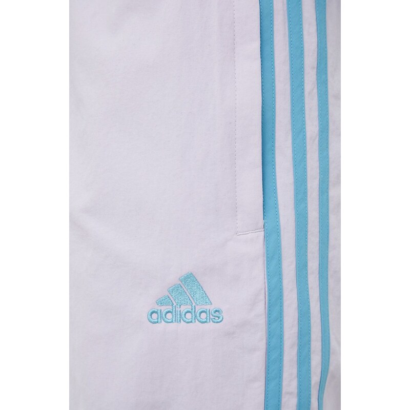 Tepláky adidas pánské, fialová barva, s aplikací