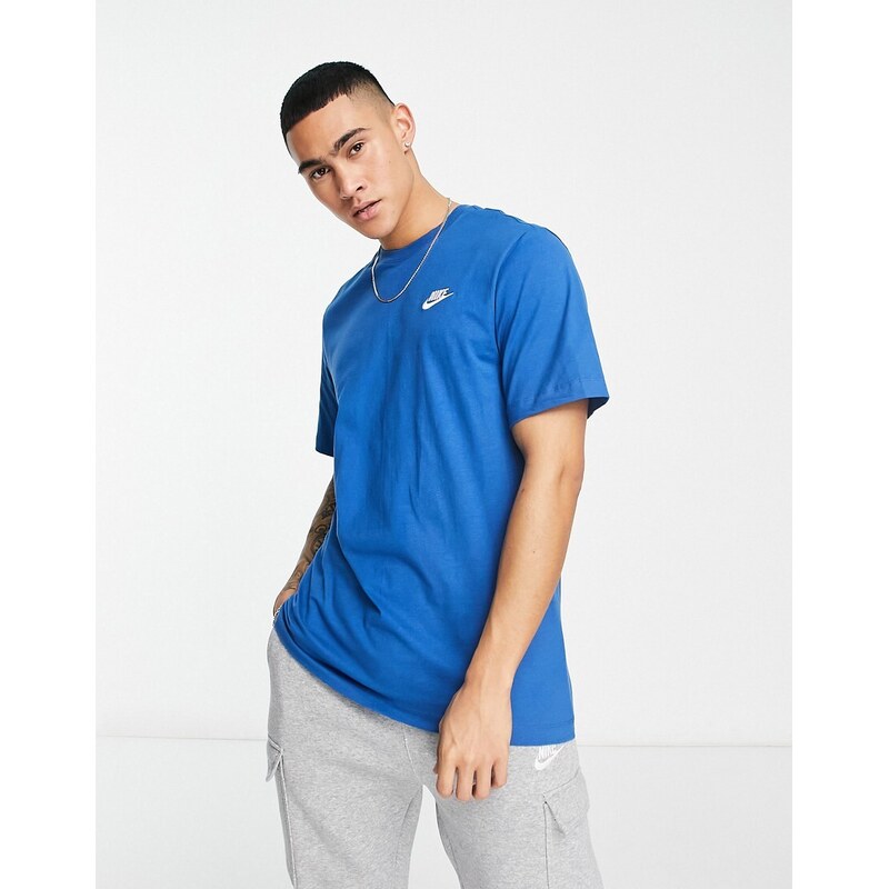 Nike Club t-shirt in dark marine blue