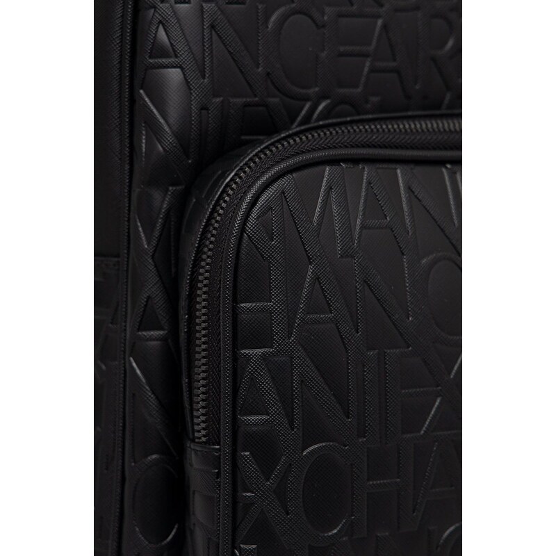 Batoh Armani Exchange pánský, černá barva, velký, hladký, 952510 CC838
