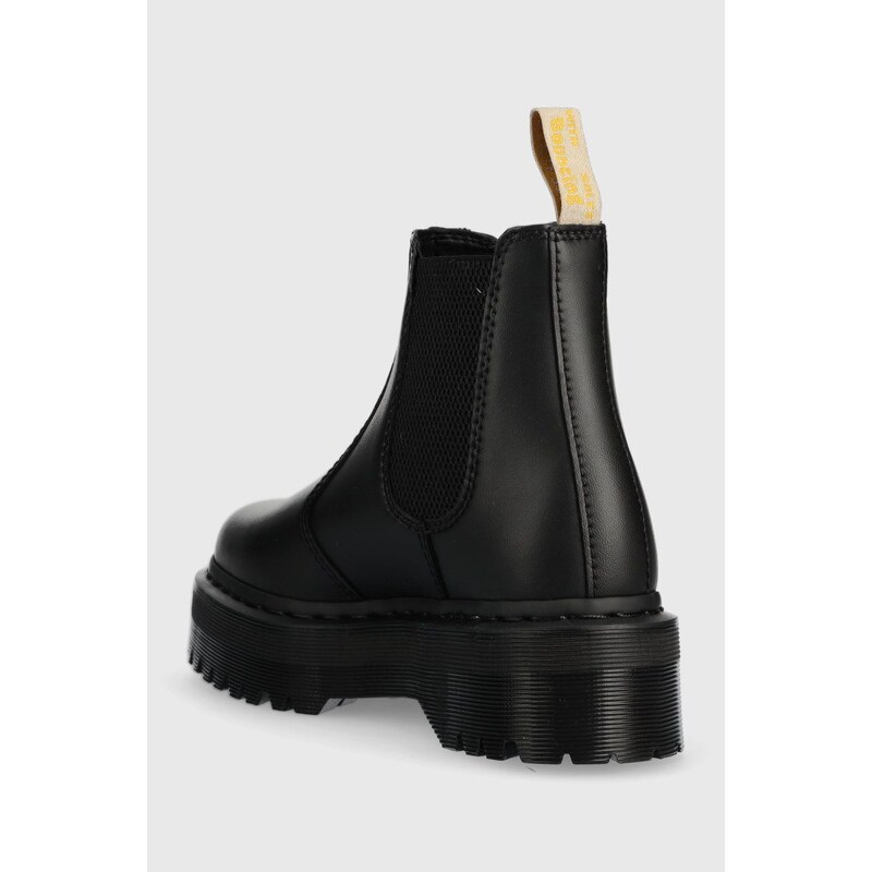 Boty s gumou Dr. Martens V 2976 Quad Mono dámské, černá barva, na platformě, DM27560001-Black