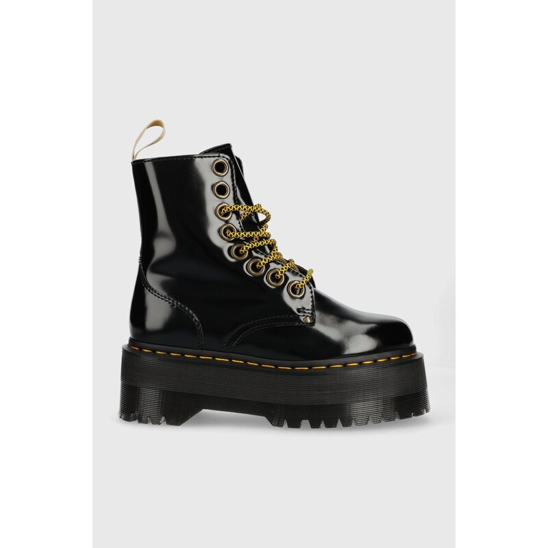 Farmářky Dr. Martens Vegan Jadon Max dámské, černá barva, na platformě, DM27292001