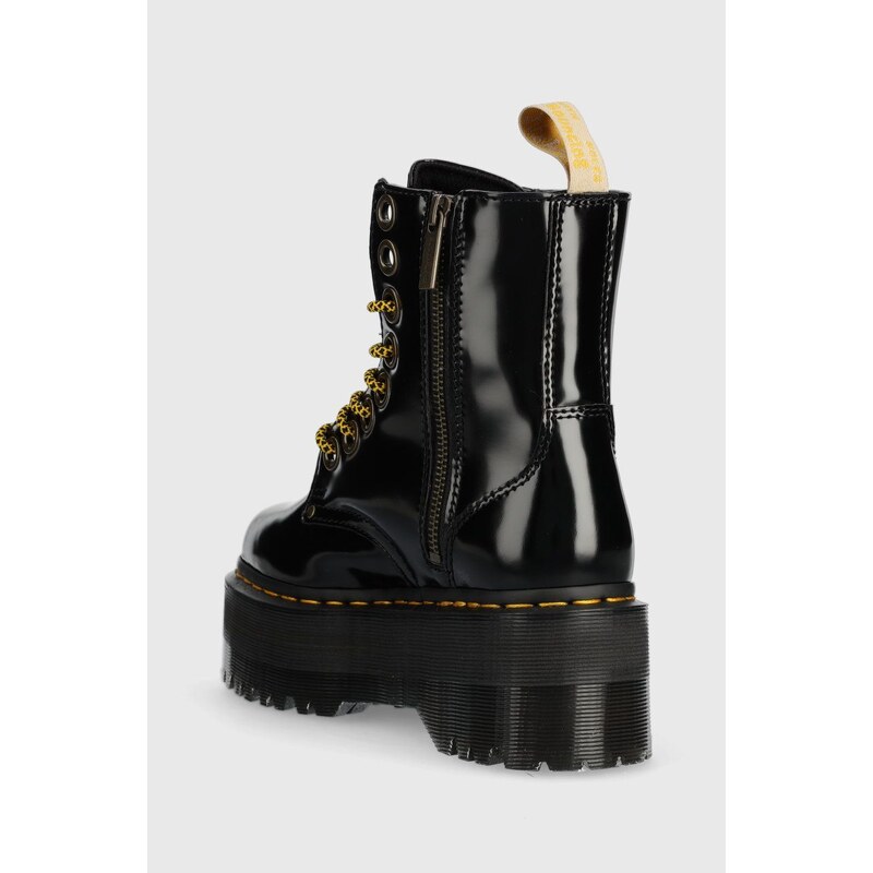 Farmářky Dr. Martens Vegan Jadon Max dámské, černá barva, na platformě, DM27292001