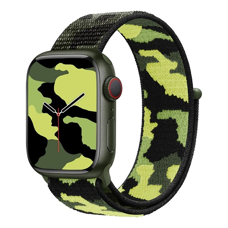 Crested Provlékací řemínek pro Apple Watch 42, 44, 45 a 49 mm camo zelený