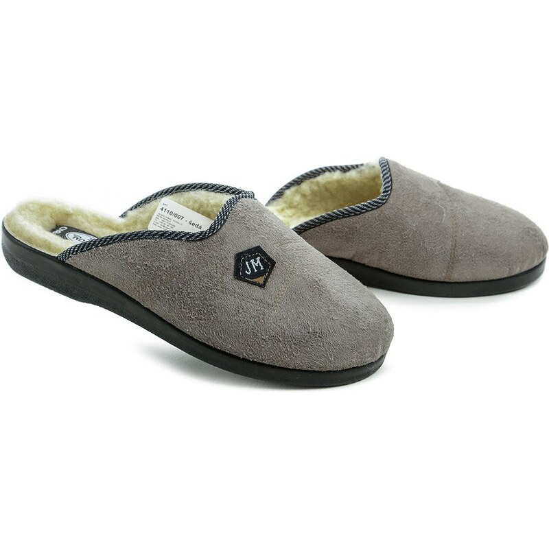 Rogallo 4110-007 šedé pánské zimní papuče